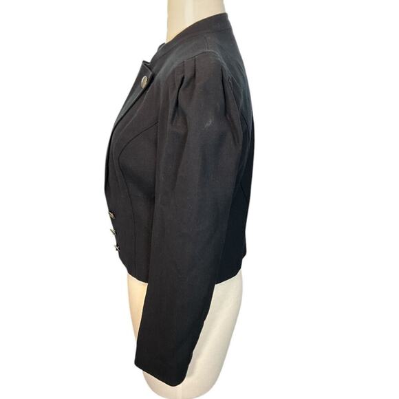 Hagro Structured 100% Wool Cropped Blazer Gorgouse Detail Timeless Classic SZ 38 - Picture 5 of 15